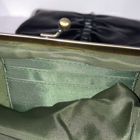8” Clutch coin purse in olive green and black (set) - Picture 6 of 8
